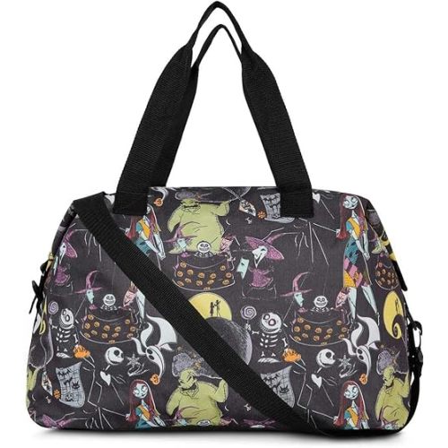 Disney Tote Duffel Bag Nightmare Before Christmas Weekender (Skellington Black)