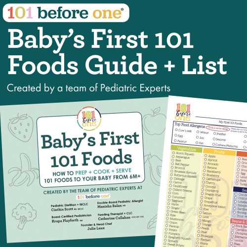 Baby's First 101 Foods Guide + Checklist (Digital PDF Guide)