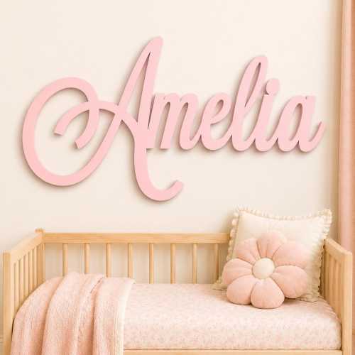 Personalized Wooden Name Sign for Nursery Wall Decor, Custom Kids Room Name Sign, Baby Bedroom Decor, Name Plaque, Handmade Nursery Sign