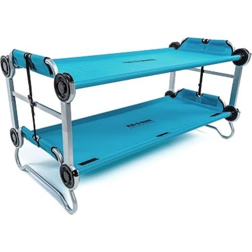 Disc-O-Bed Youth Double Cot Kid-O-Bunk w/ 200 Pound Capacity & Carry Bags
