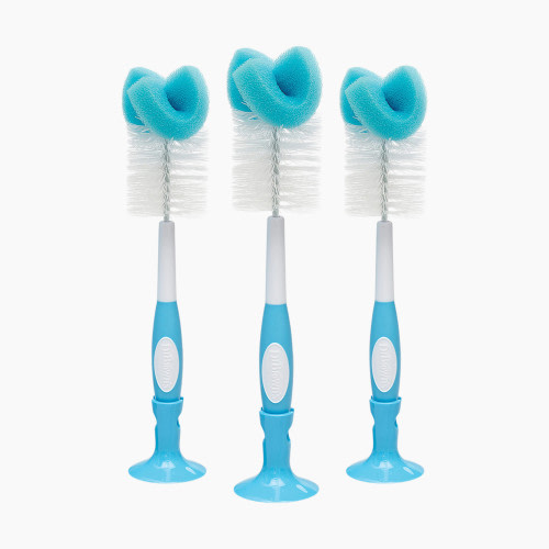 Dr. Brown's Sponge Baby Bottle Cleaning Brush Set - Blue