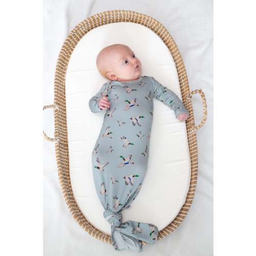 Knotted Infant Gown - Mallards (0-3 mo) – Goosies