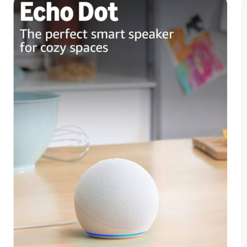 Amazon Echo Dot (newest model) - Vibrant sounding speaker, Designed for Alexa+, Great for bedrooms, dining rooms and offices, Glacier White