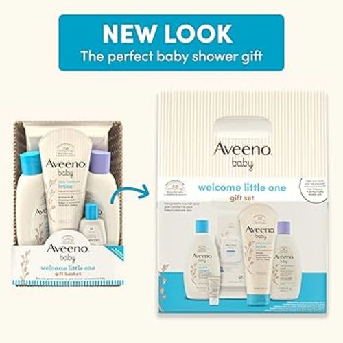 Aveeno Baby Welcome Little One Gift Basket, Baby Skincare Set with Baby Body Wash & Shampoo, Calming Bath Wash, All Over Baby Wipes, & Daily Moisturizing Lotion, 5 Items : Buy Online at Best Price in KSA - Souq is now Amazon.sa: Baby Products