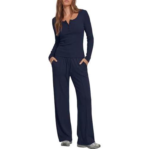 Darong Womens Fall 2 Piece Matching Lounge Sets Travel Outfits