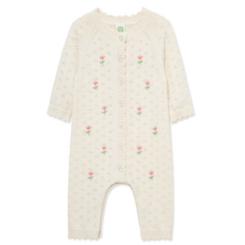 Flowers Sweater Coverall (3M-9M)