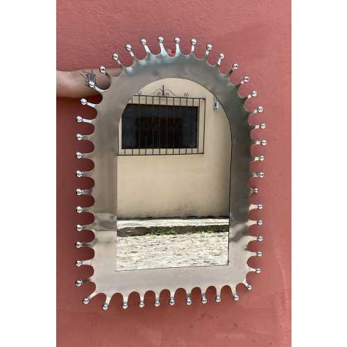 PUNCHED TIN MIRROR hacienda style mirror, folk art, handmade in Mexico