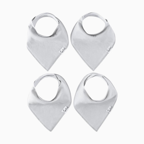 Printed Bandana Bib Set (4-Pack) - Grey Basics