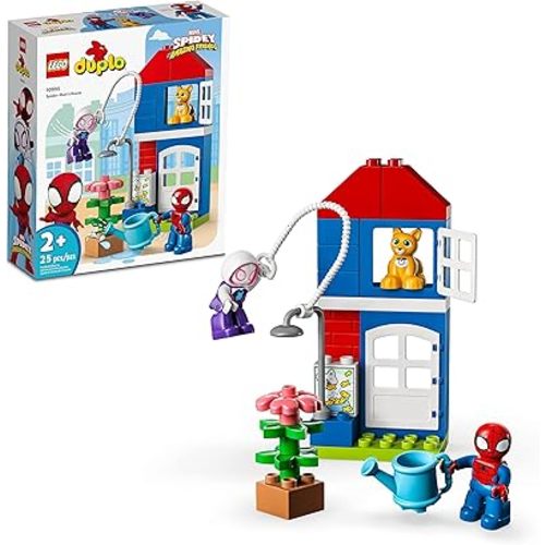 LEGO DUPLO Marvel Spider-Man’s House 10995, Spiderman Toy for Toddlers, Boys, and Girls, Spidey and His Amazing Friends Super Hero Set