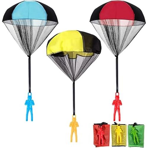 Easter Basket Stuffers Parachute Toys for Kids: Christmas Stocking Stuffers for Kids Outdoor Toys, Birthday for Teenagers 3 4 5 6 7 8 9 10 11 12 Year Old, Tangle Free Flying Boys Idea Valentines Day