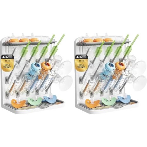Lifewit 15-Hooks Baby Bottle Drying Rack for Countertop