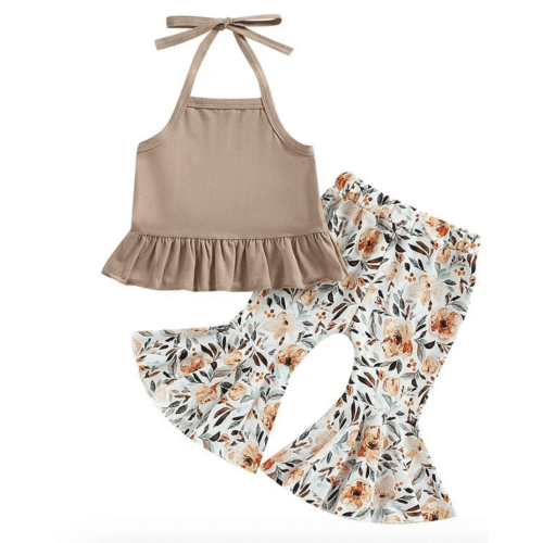 Floral Flare Pant Halter Set – The Ollie Bee