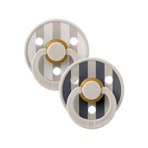 Studio Round Natural Rubber Latex Pacifier 2 Pack, Block Sand Mix