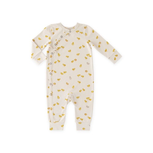 Littles Snap Front Organic Cotton Romper, Newborn