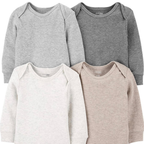 Simple Joys by Carter's Baby 4-Pack Long-Sleeve Thermal Bodysuit