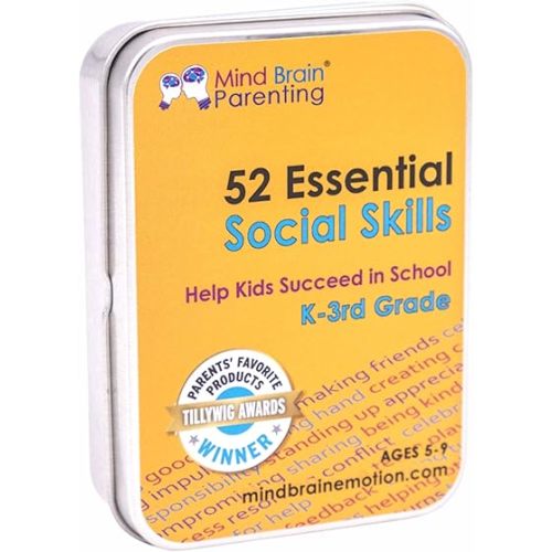 Mind Brain Emotion 52 Essential Social Skills Lessons & Teaching Tool Kit - Social Emotional Learning Activities for Parents, Teachers, School Counselor (Kindergarten, Elementary Kids)