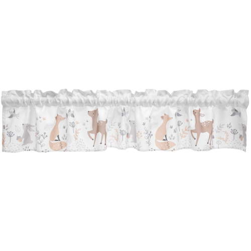 Bedtime Originals Deer Park Gray Window Valance - Deer/Fox