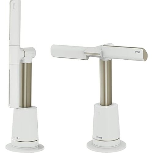 Shark TurboBlade Fan—Ultra-customizable bladeless tower fan, pivots, twists, oscillates 180°, circulates and propels air, 10 noise levels + 10 speeds, easy to clean, dove, TF202SWH