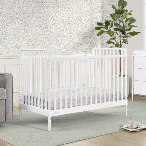 Delta Children Lily 4-in-1 Convertible Crib - Greenguard Gold Certified, Bianca White