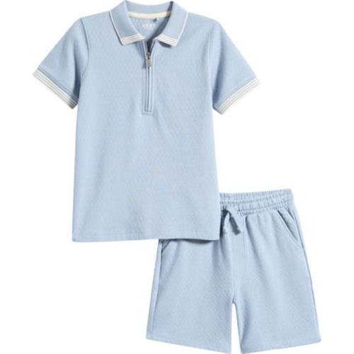 Kids' Core Quarter Zip Polo & Shorts Set, 12-18M
