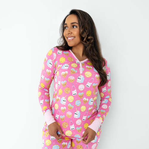 Pink Cookies & Milk Women's Pajama Top - Little Sleepies
