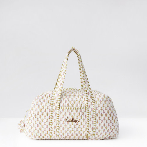 Block Print Quilted Overnighter