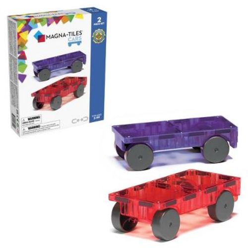 Magna-tiles Cars 2pc Expansion Set: Purple & Red