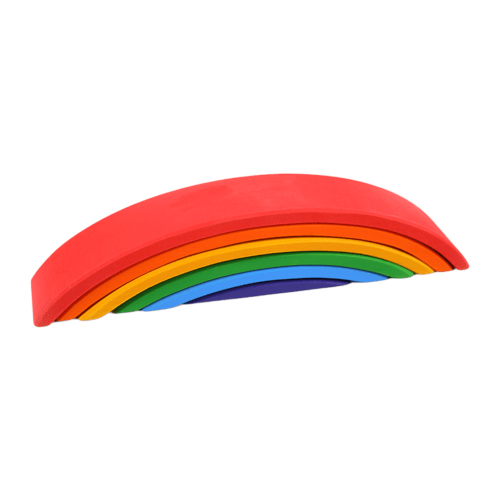**Pre-order (Ships in 2-3 Weeks)**6 Pcs&nbsp;Wooden Rainbow Bridge Stacking Building Blocks