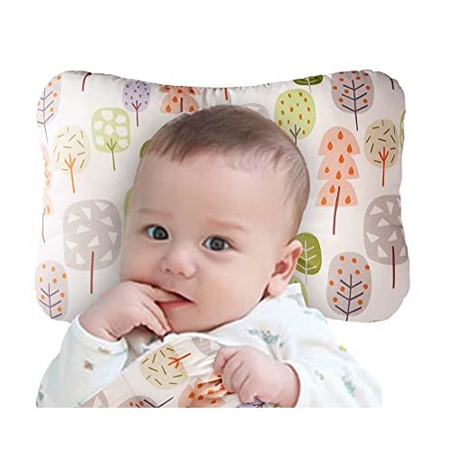 Soft Hypoallergenic Head Support Organic Cotton Machine Washable | Babystar Pink Pattern Baby Head & Neck Support Organic Cotton Cover