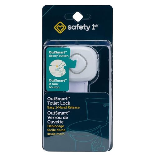 Safety 1st OutSmart Toilet Lock, White, 1 Count (Pack of 1)