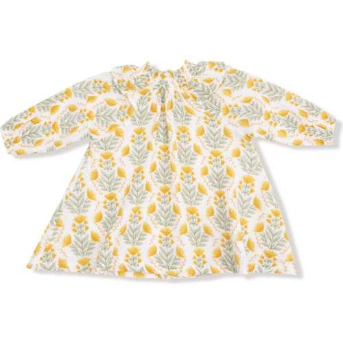 Long Sleeve Ruffle Dress + Bloomer, Winter Dandelions - Angel Dear | Maisonette