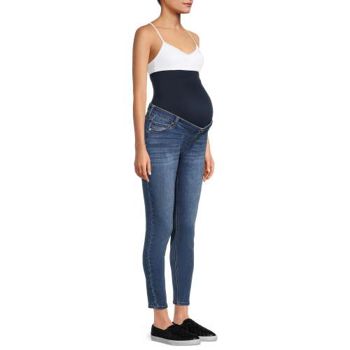 Time and Tru Women's Maternity Skinny Jeans High Rise Pull-On Stretch Denim Sizes S XXL