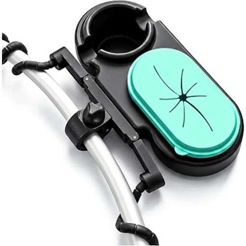 Universal Stroller Snack Tray with Spill-Resistant Silicone Cup