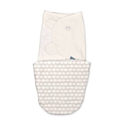 SwaddleMe by Ingenuity All Season Swaddle Wrap - Dream Wave: 0-3 Months, 100% Cotton, Classic Fit, Hook and Loop Closure