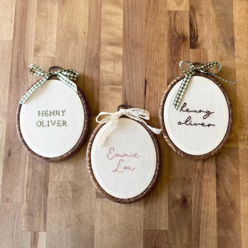 Hand Embroidered Baby Name ~ Name Hoop ~ Embroidered Nursery Wall Hanging ~ Baby Shower Gift ~ Personalized Baby Shower