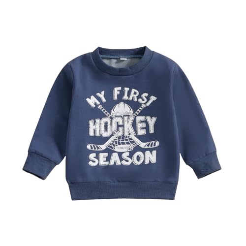 Toddler Hockey Outfit Baby Boy Girl Daddy’s Little Hockey Buddy Sweatshirt Long Sleeve Pullover Kids Winter Clothes