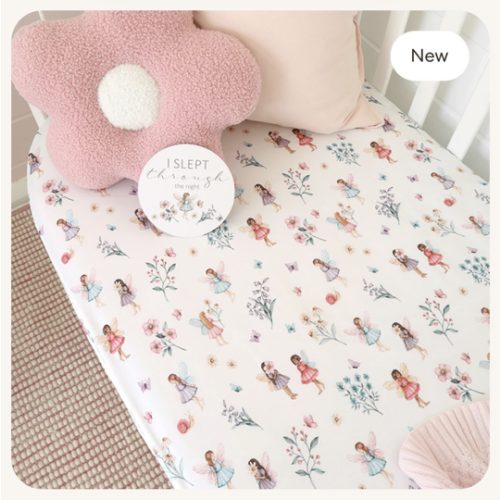 Fairy Garden Organic Fitted Cot Sheet | Snuggle Hunny