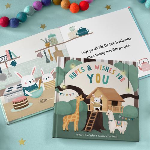 Baptism Gift Hopes & Wishes For You Gift Book A keepsake book | Gift for New Baby | Gift for Child | Christening Gifts From Godparents