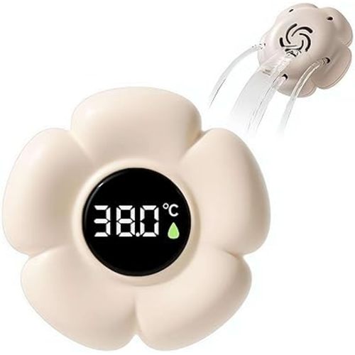 Baby Bath Thermometer – Floating Flower-Shaped Water Thermometer with 3-Color LED, Digital Display, IPX7 Waterproof, for Infant Toddler Bath Pool, Baby Shower Toy Gift
