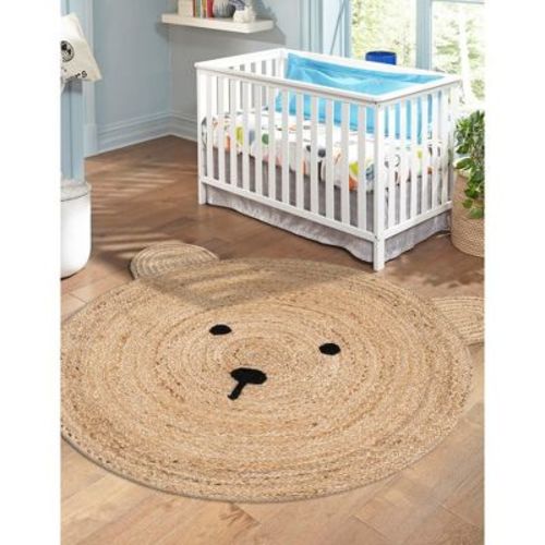 Unique Loom 6' 1 x 6' 1 Baloo Kids Braided Jute Round Area Rug