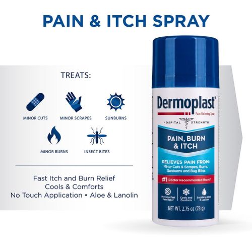 Dermoplast Pain Relief Spray for Minor Cuts, Burns and Bug Bites - 2.75oz