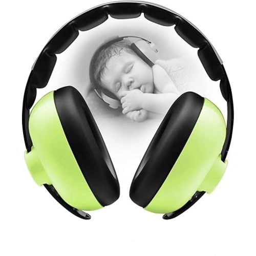 Baby Ear Protection Noise Cancelling HeadPhones for Babies for 3 Months to 3 Years (Green)