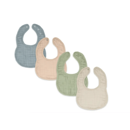 Muslin Bibs (4 Pack) - Multicolour