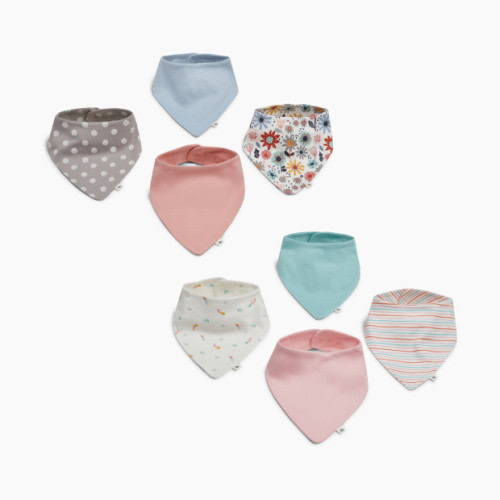 Small Story Bandana Bib (8 Pack) - Pink/Blue Multi