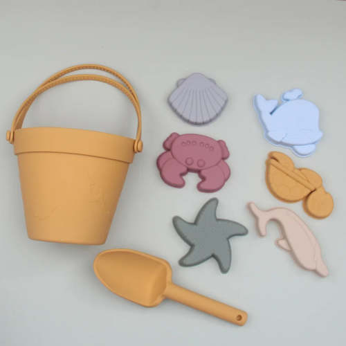 Silicone Beach Toys with Bucket, Shovel and Molds – Simple Steps Market