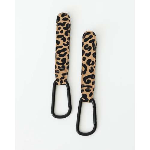 Universal Stroller Clips Bag Holders Best Stroller Hooks For Parents | Black Grid - Storq by Kindred Bravely