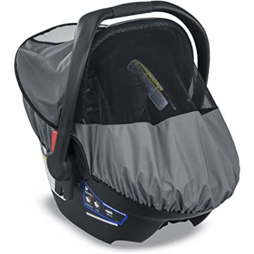 Britax B-Covered All-Weather Infant Car Seat Cover - UPF 50 - Waterproof - Ventilated Mesh Window for Insect Protection , 16x17x25 Inch (Pack of 1)