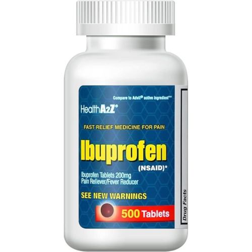 HealthA2Z – Ibuprofen 200 mg Pain Reliever/Fever Reducer (500 Tablets)
