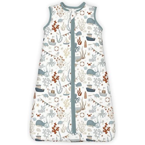 1.0 TOG Sleep Sack 6-12-15 Months, Baby Sleep Sack with Sleeveless, Cozy Premium Baby Wearable Blanket with 2-way Safe Zipper All Season Sleeping Bags, 1-pack
