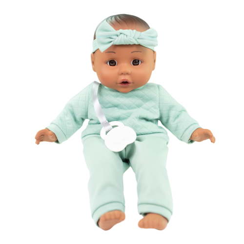 My Sweet Love 14-inch Cuddly Baby Doll with Sage Green Outfit, Soft Toddler Toy